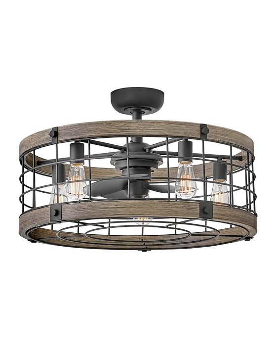 Hinkley 904627FMB-LIA 27" LED Fandelier, Matte Black