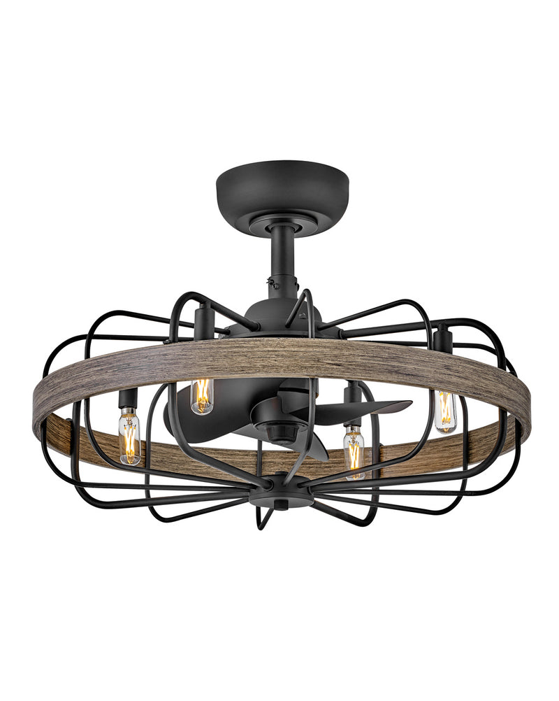 Hinkley 905022FMB-LIA 22" LED Fandelier, Matte Black