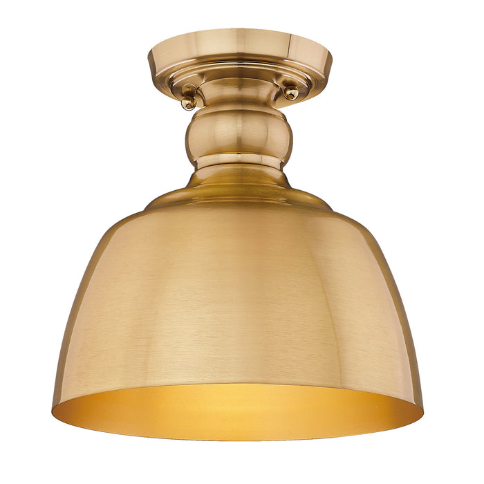Golden 0316-FM MBG One Light Flush Mount, Modern Brushed Gold