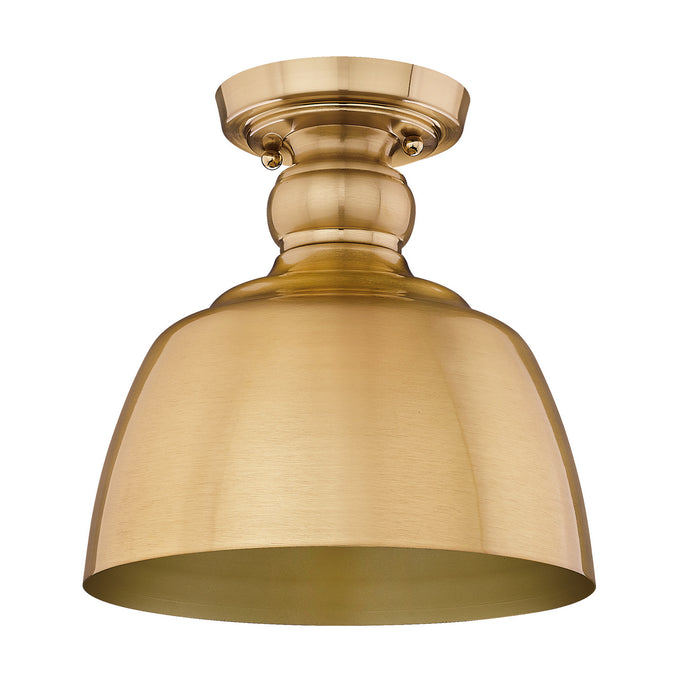 Golden 0316-FM MBG One Light Flush Mount, Modern Brushed Gold