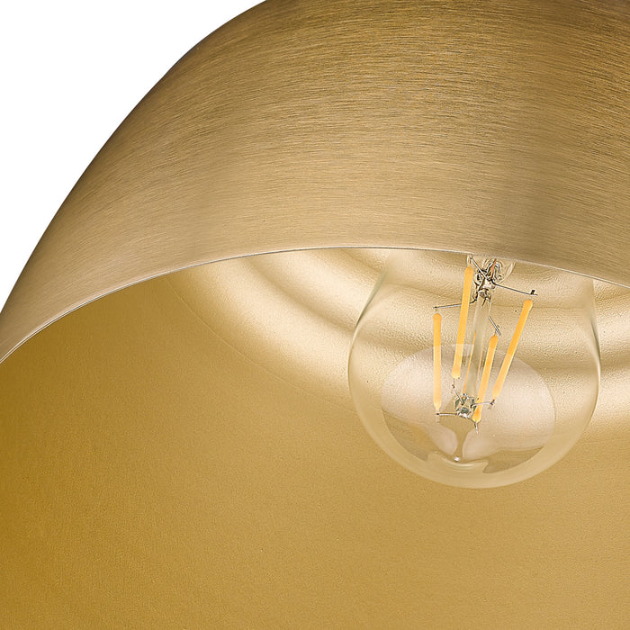 Golden 0316-FM MBG One Light Flush Mount, Modern Brushed Gold