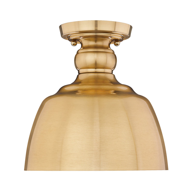 Golden 0316-FM MBG One Light Flush Mount, Modern Brushed Gold