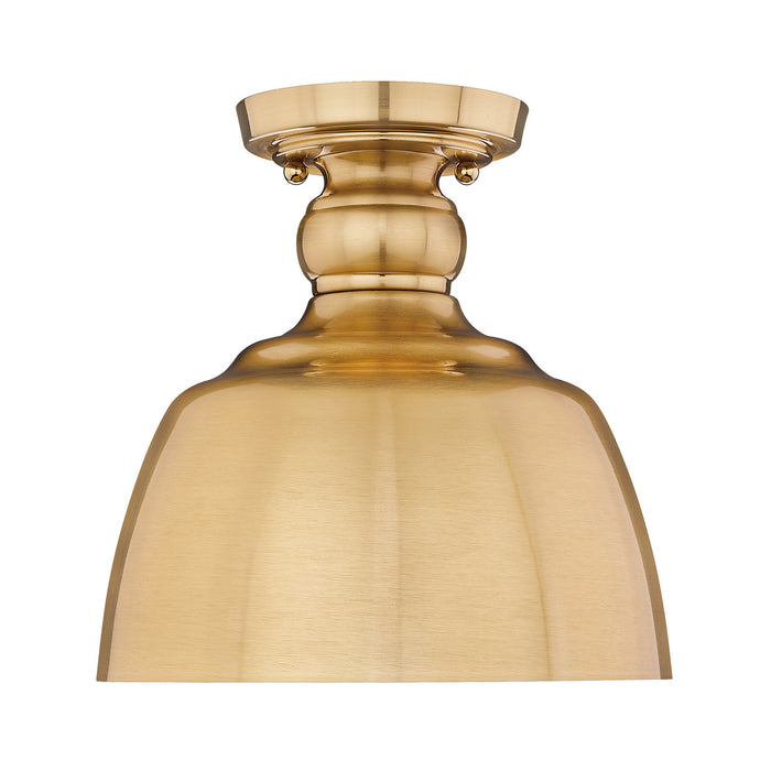 Golden 0316-FM MBG One Light Flush Mount, Modern Brushed Gold