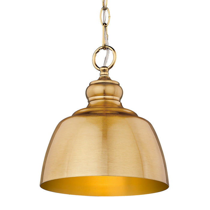 Golden 0316-M1L MBG One Light Mini Pendant, Modern Brushed Gold
