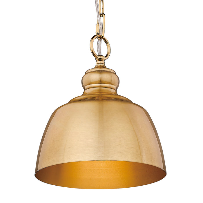 Golden 0316-M1L MBG One Light Mini Pendant, Modern Brushed Gold
