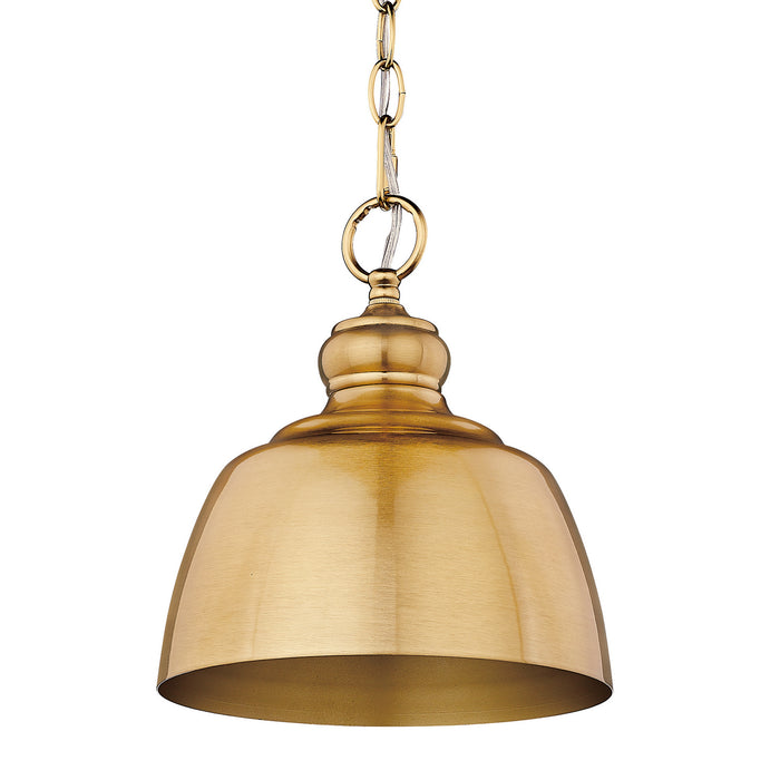 Golden 0316-M1L MBG One Light Mini Pendant, Modern Brushed Gold
