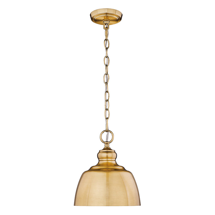 Golden 0316-M1L MBG One Light Mini Pendant, Modern Brushed Gold