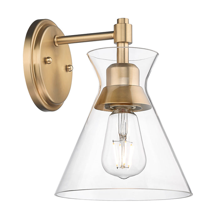 Golden 0511-1W BCB-CLR One Light Wall Sconce, Brushed Champagne Bronze