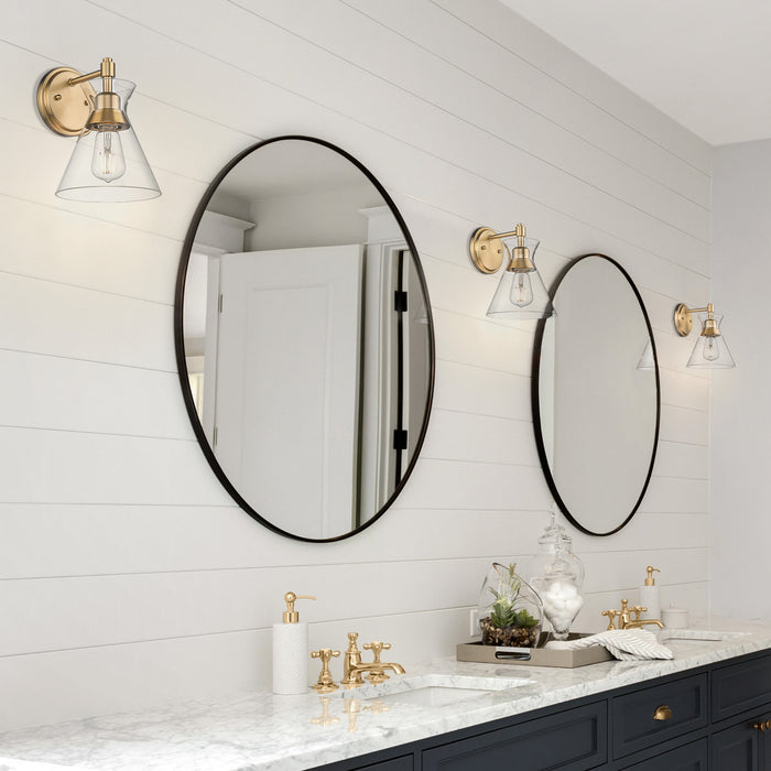 Golden 0511-1W BCB-CLR One Light Wall Sconce, Brushed Champagne Bronze