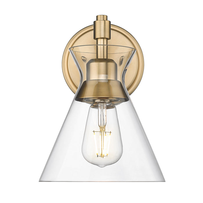 Golden 0511-1W BCB-CLR One Light Wall Sconce, Brushed Champagne Bronze
