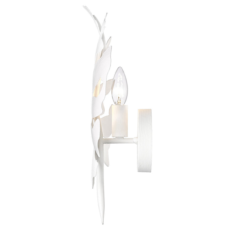 Golden 1103-1W TWP One Light Wall Sconce, Textured White Plaster