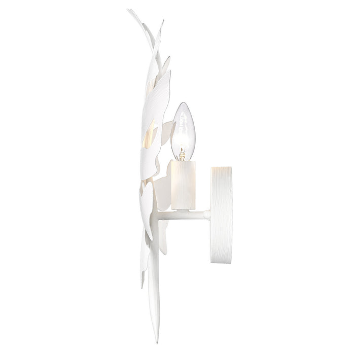 Golden 1103-1W TWP One Light Wall Sconce, Textured White Plaster