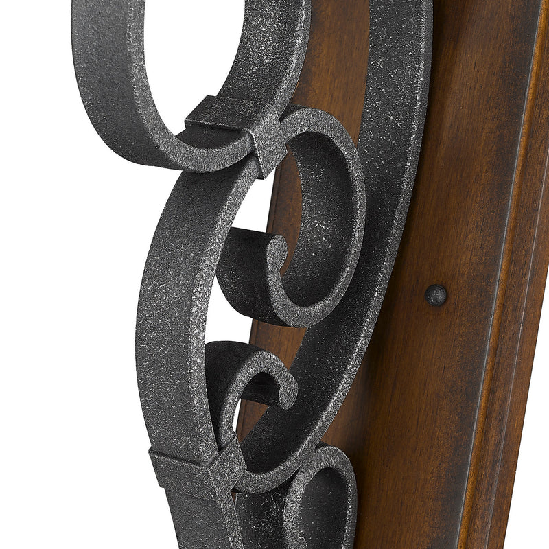 Golden 1821-WT1 BI-RO One Light Wall Sconce, Black Iron