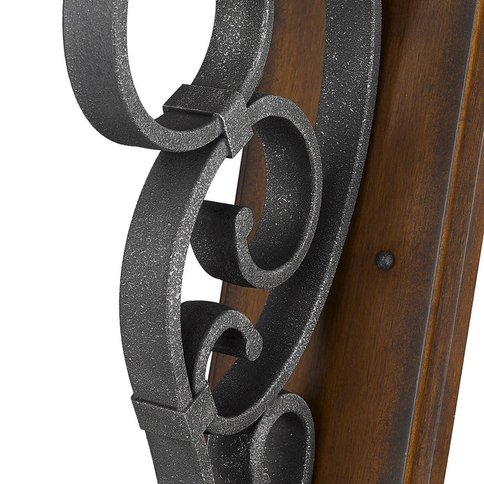 Golden 1821-WT1 BI-RO One Light Wall Sconce, Black Iron