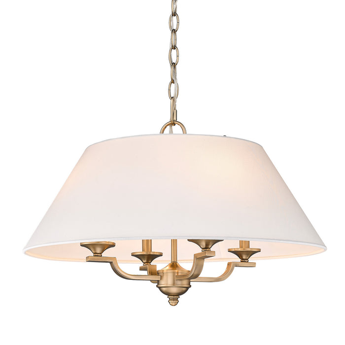 Golden 3078-4P MBS-IL Four Light Pendant, Modern Brass