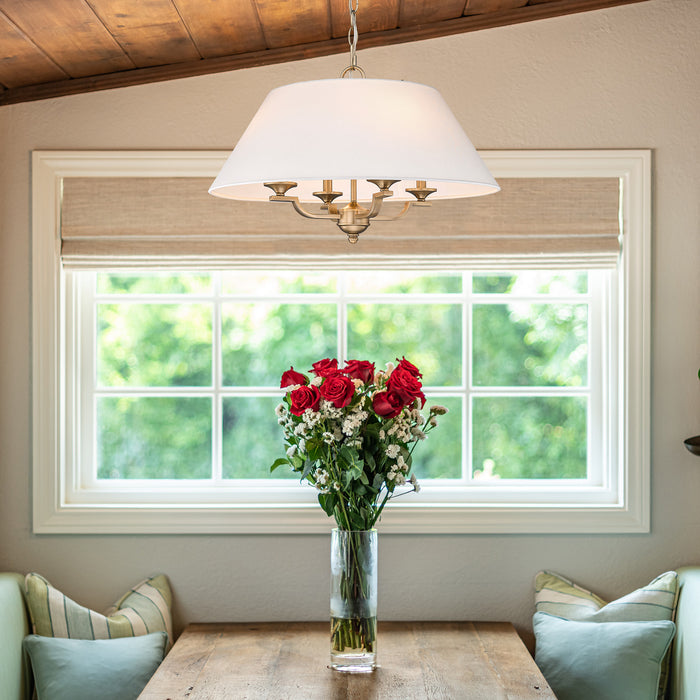 Golden 3078-4P MBS-IL Four Light Pendant, Modern Brass