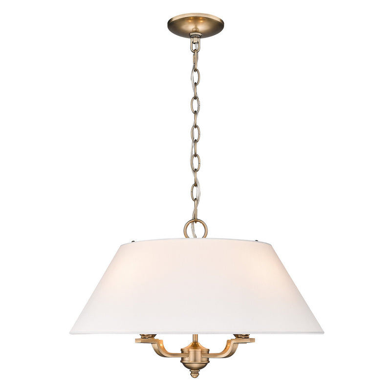 Golden 3078-4P MBS-IL Four Light Pendant, Modern Brass