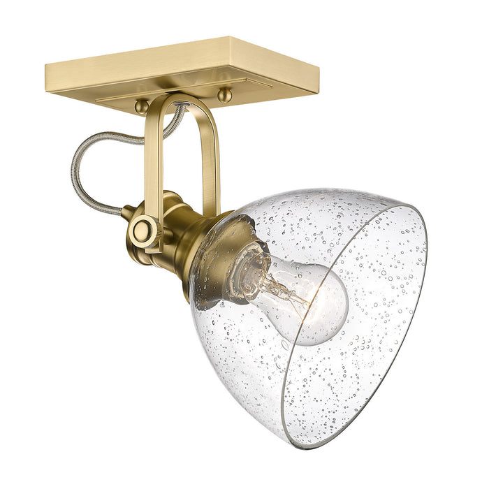 Golden 3118-1SF BCB-SD One Light Semi-Flush Mount, Brushed Champagne Bronze