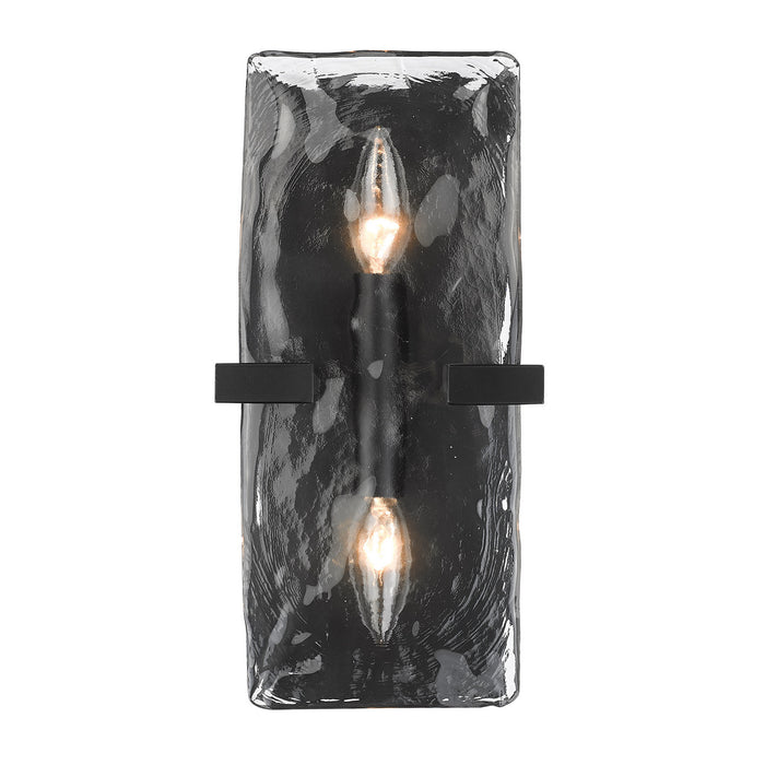 Golden 3164-WSC BLK-HWG Two Light Wall Sconce, Matte Black