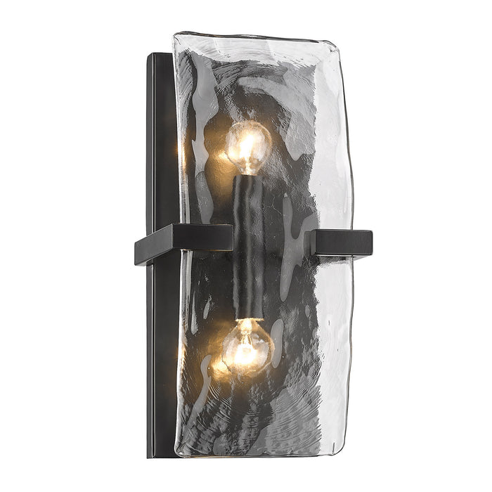 Golden 3164-WSC BLK-HWG Two Light Wall Sconce, Matte Black