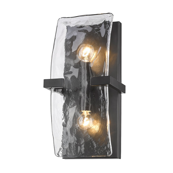Golden 3164-WSC BLK-HWG Two Light Wall Sconce, Matte Black
