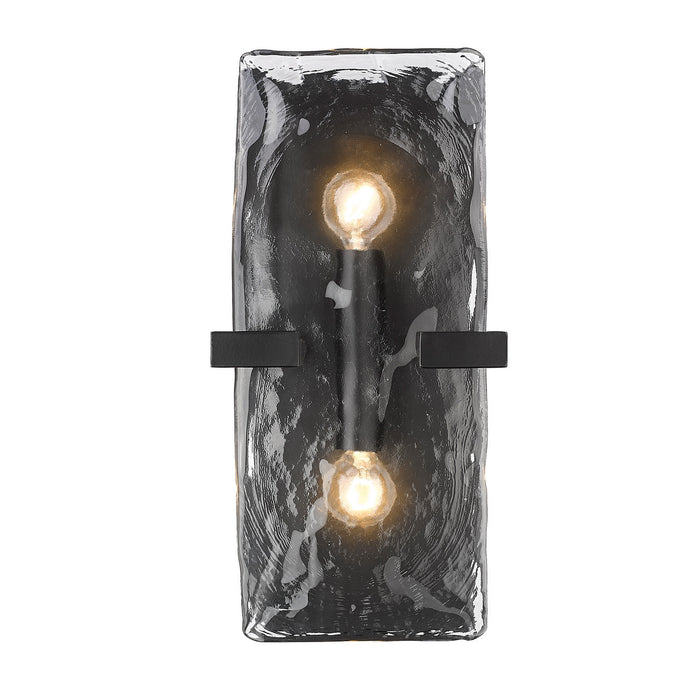 Golden 3164-WSC BLK-HWG Two Light Wall Sconce, Matte Black