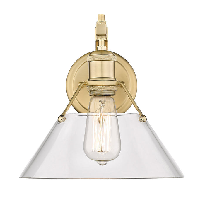 Golden 3306-1W BCB-CLR One Light Wall Sconce, Brushed Champagne Bronze