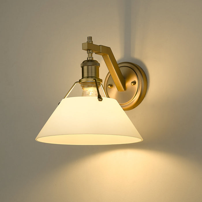 Golden 3306-1W BCB-OP One Light Wall Sconce, Brushed Champagne Bronze
