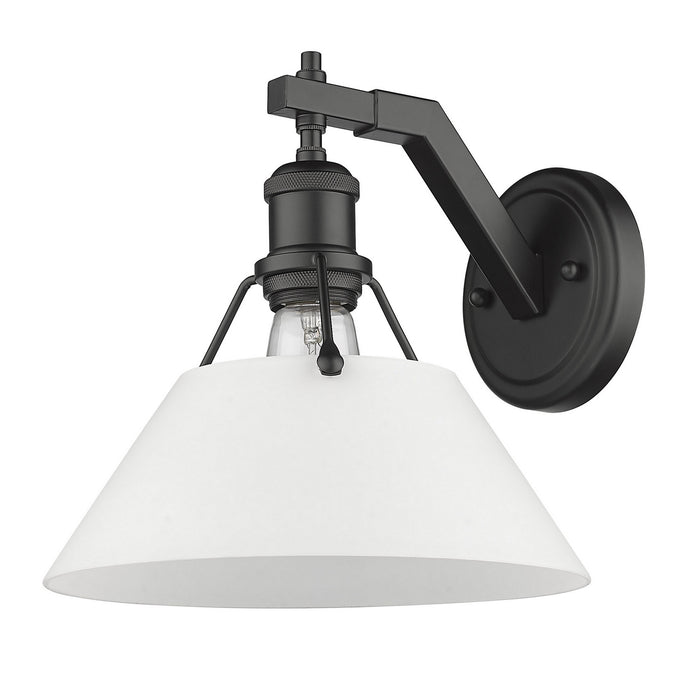 Golden 3306-1W BLK-OP One Light Wall Sconce, Matte Black