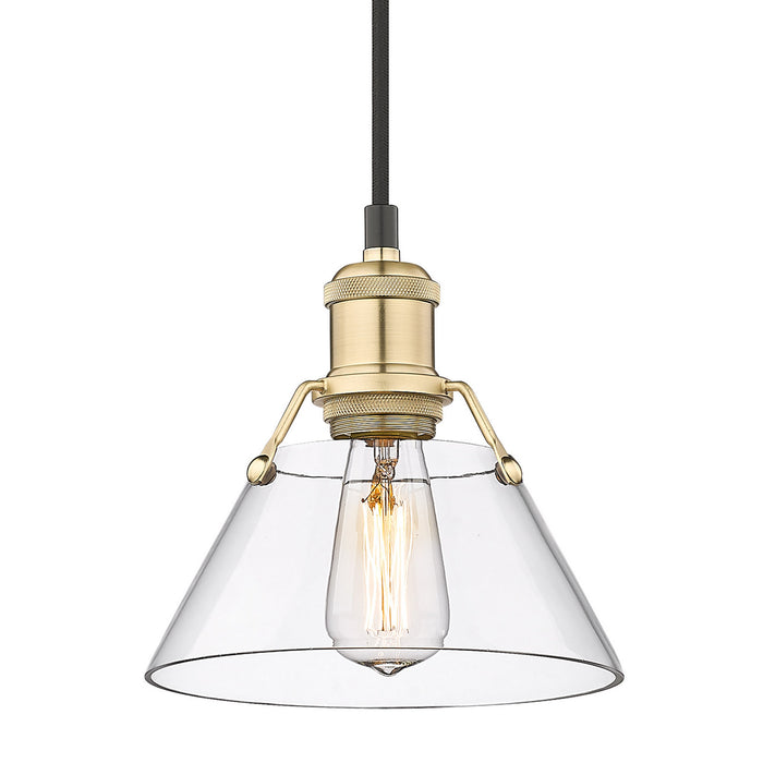 Golden 3306-S BCB-CLR One Light Mini Pendant, Brushed Champagne Bronze