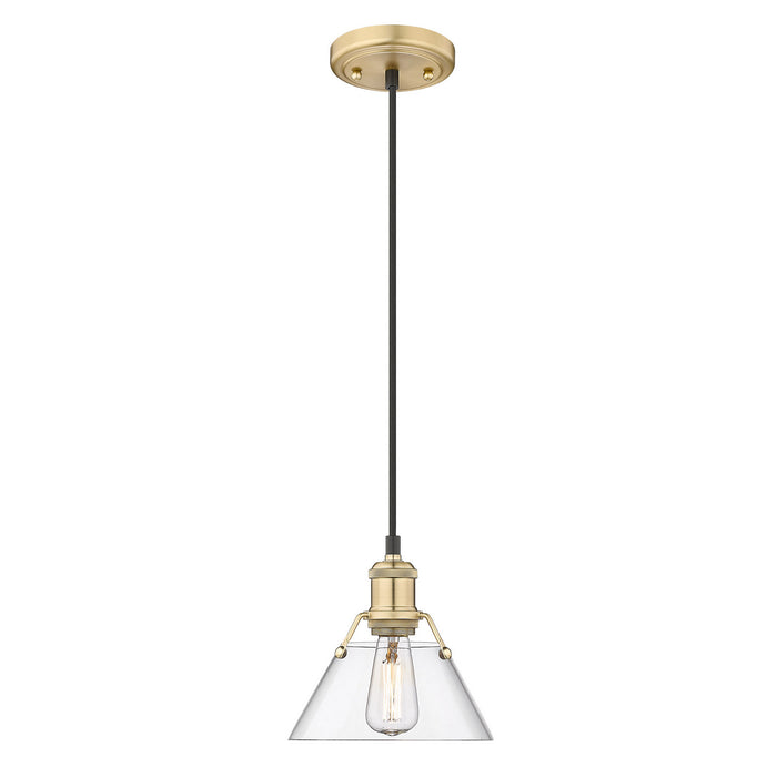 Golden 3306-S BCB-CLR One Light Mini Pendant, Brushed Champagne Bronze