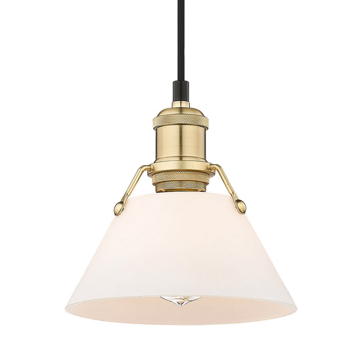 Golden 3306-S BCB-OP One Light Mini Pendant, Brushed Champagne Bronze