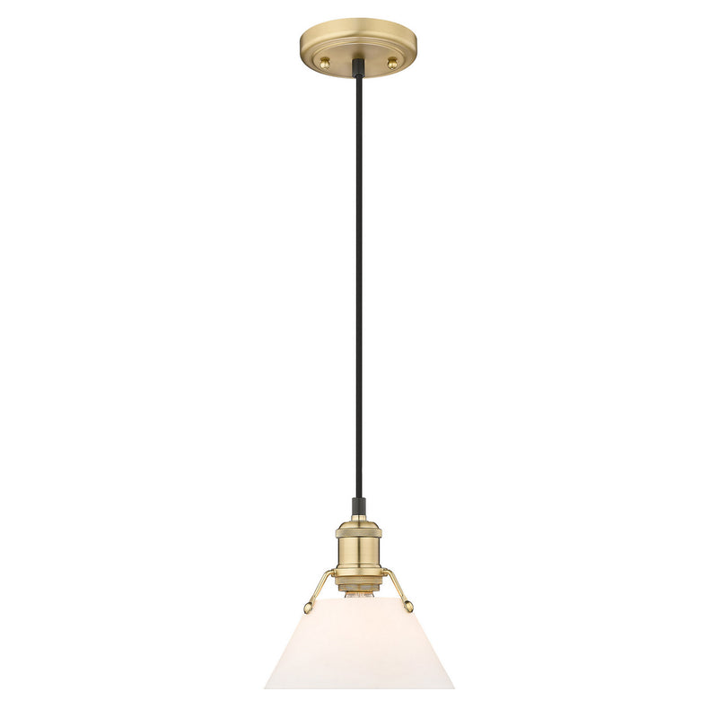 Golden 3306-S BCB-OP One Light Mini Pendant, Brushed Champagne Bronze