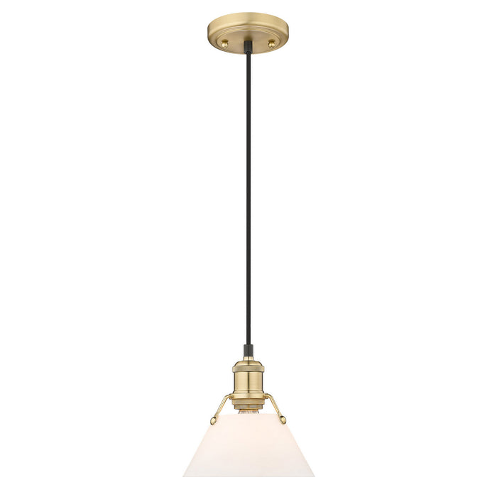 Golden 3306-S BCB-OP One Light Mini Pendant, Brushed Champagne Bronze