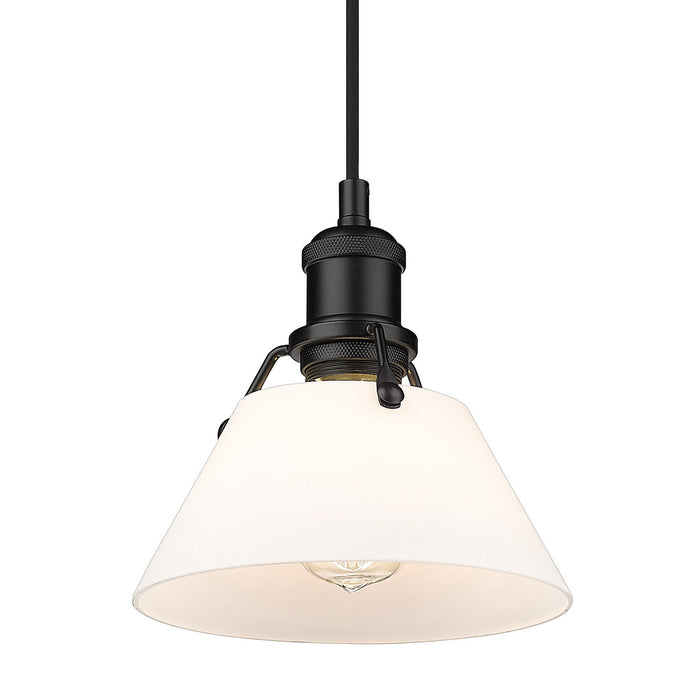 Golden 3306-S BLK-OP One Light Mini Pendant, Matte Black
