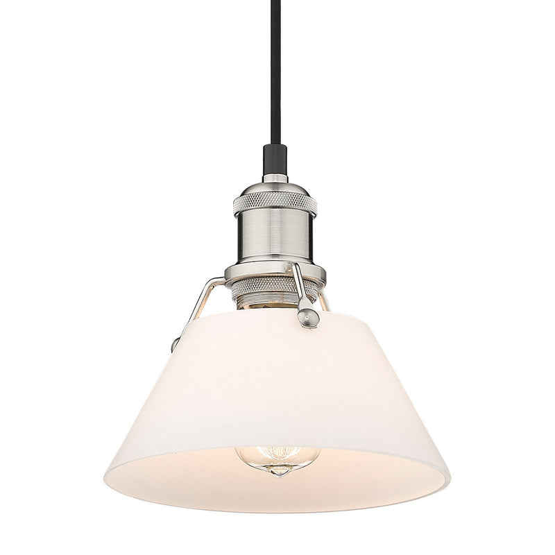 Golden 3306-S PW-OP One Light Mini Pendant, Pewter