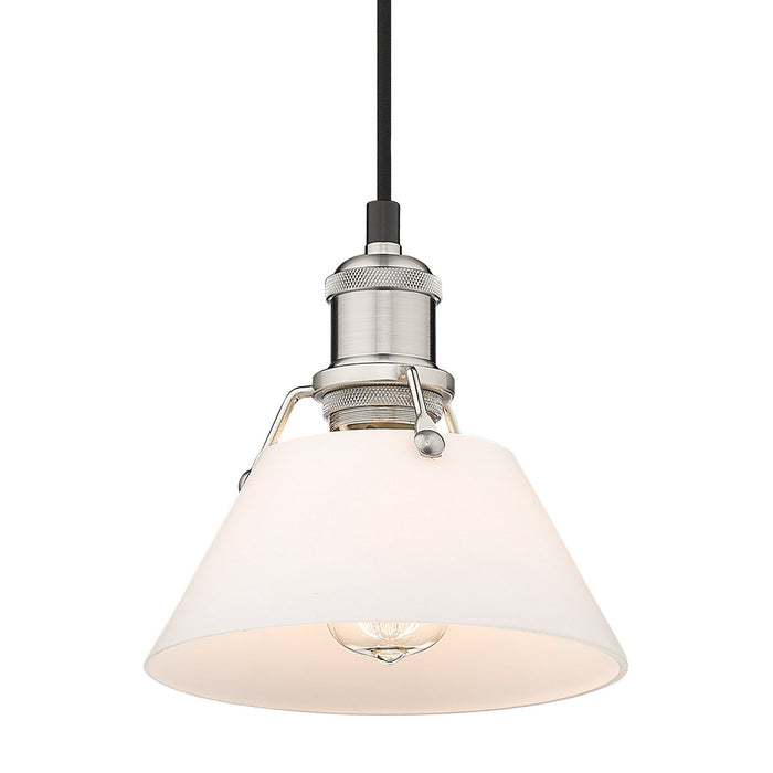 Golden 3306-S PW-OP One Light Mini Pendant, Pewter