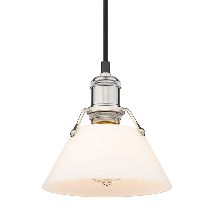 Golden 3306-S PW-OP One Light Mini Pendant, Pewter