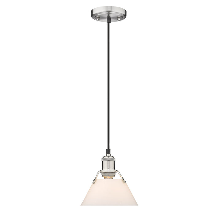 Golden 3306-S PW-OP One Light Mini Pendant, Pewter