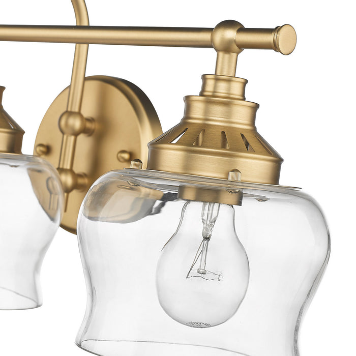 Golden 3610-BA3 BCB-CLR Three Light Bath Vanity, Brushed Champagne Bronze