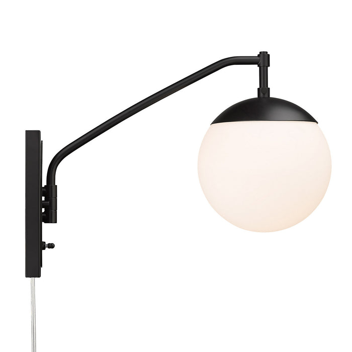 Golden 3699-A1W BLK-OP One Light Wall Sconce, Matte Black