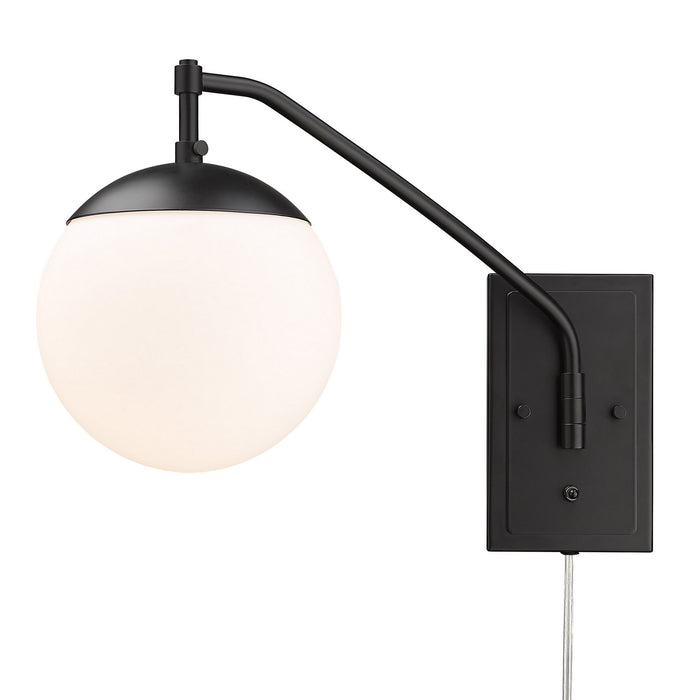 Golden 3699-A1W BLK-OP One Light Wall Sconce, Matte Black