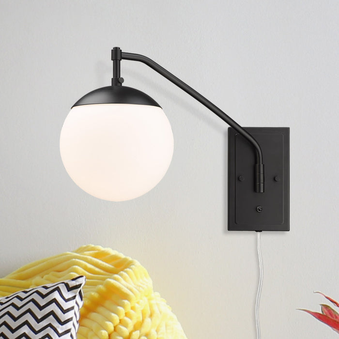 Golden 3699-A1W BLK-OP One Light Wall Sconce, Matte Black