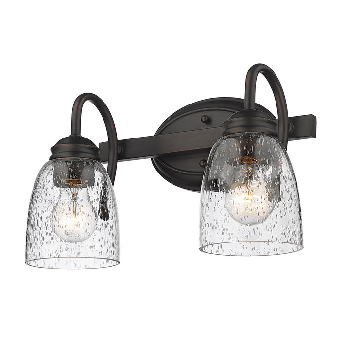 Golden 8001-BA2 RBZ-SD Two Light Bath Vanity, Rubbed Bronze