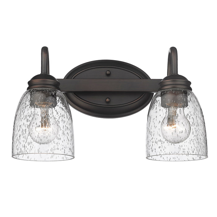 Golden 8001-BA2 RBZ-SD Two Light Bath Vanity, Rubbed Bronze