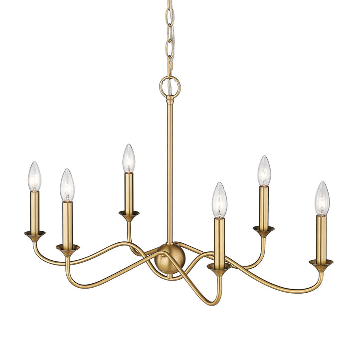 Golden 8316-LP BCB Six Light Pendant, Brushed Champagne Bronze