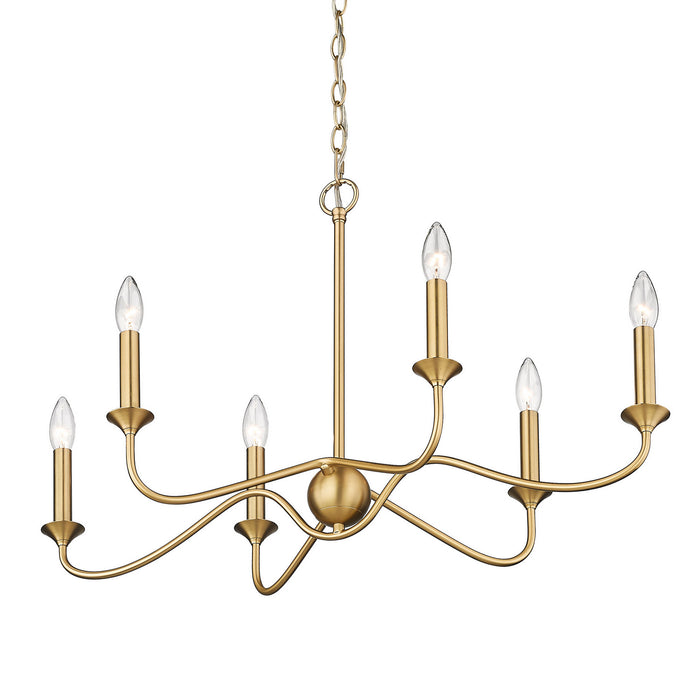 Golden 8316-LP BCB Six Light Pendant, Brushed Champagne Bronze