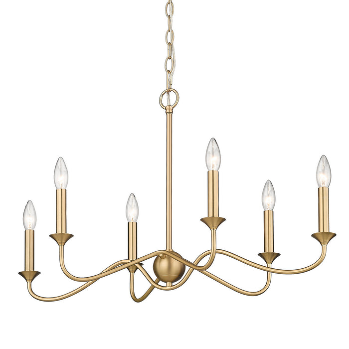Golden 8316-LP BCB Six Light Pendant, Brushed Champagne Bronze