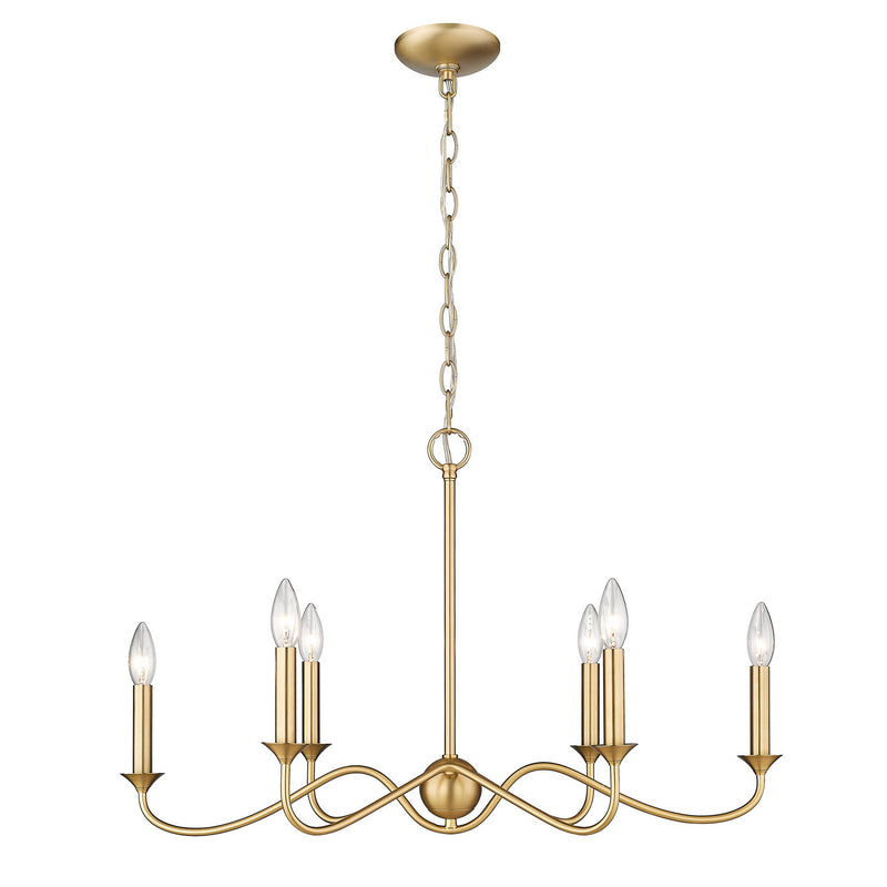 Golden 8316-LP BCB Six Light Pendant, Brushed Champagne Bronze