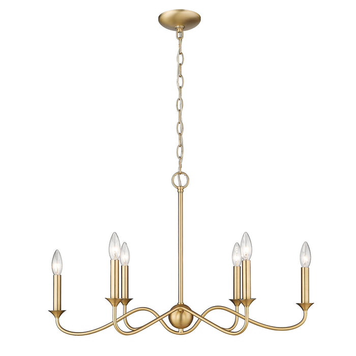 Golden 8316-LP BCB Six Light Pendant, Brushed Champagne Bronze